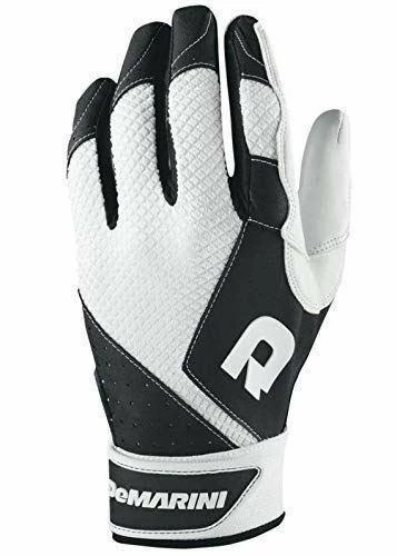 DeMarini Phantom Men's Batting Gloves Black-White 3 DeMarini Phantom Men's Batting Gloves Black-White
