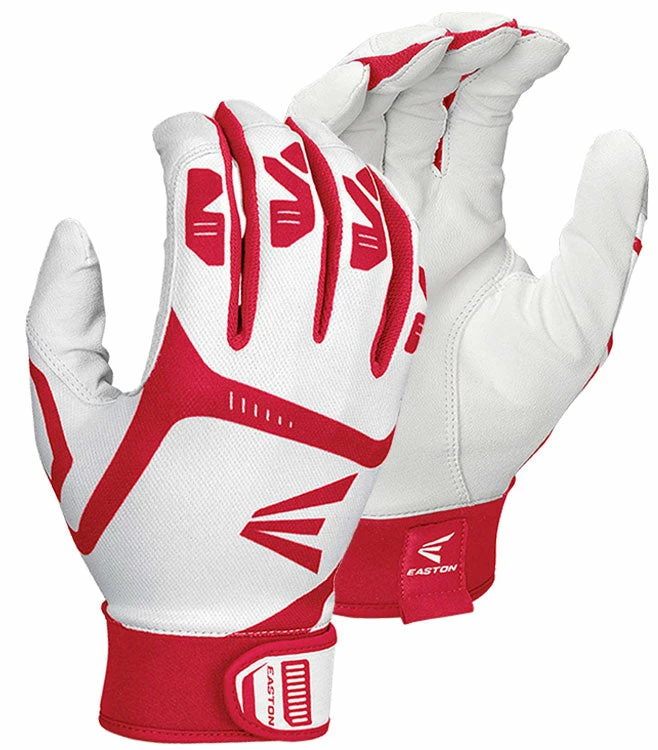 Easton Senior Men's Gametime Batting Gloves (Red) Baseball 3 Easton Senior Men's Gametime Batting Gloves (Red) Baseball