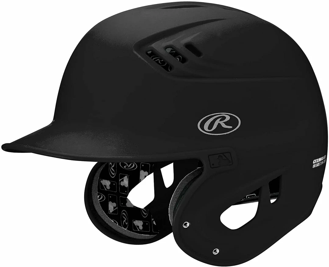 Rawlings CFX1MAS Matte Black Senior Batting Helmet 3 Rawlings CFX1MAS Matte Black Senior Batting Helmet