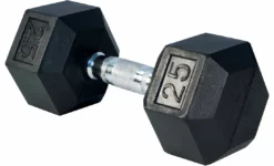 York 25 Lb Rubber Hex Dumbells